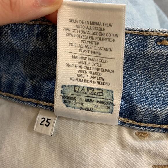 Hudson Jeans Womens 25 Light Denim Collin Crop Straight Cuffed Hem Flap Pocket - Picture 13 of 15